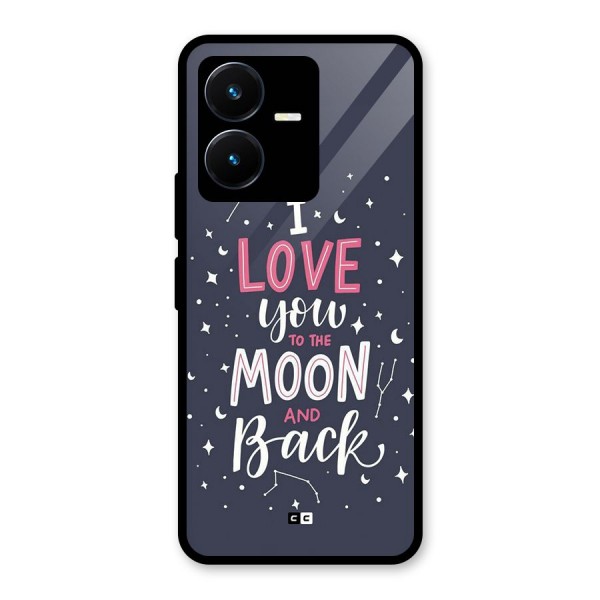 Love To The Moon Glass Back Case for Vivo Y22