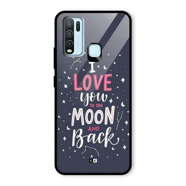 Love To The Moon Glass Back Case for Vivo Y50