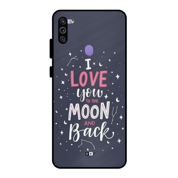 Love To The Moon Metal Back Case for Galaxy M11