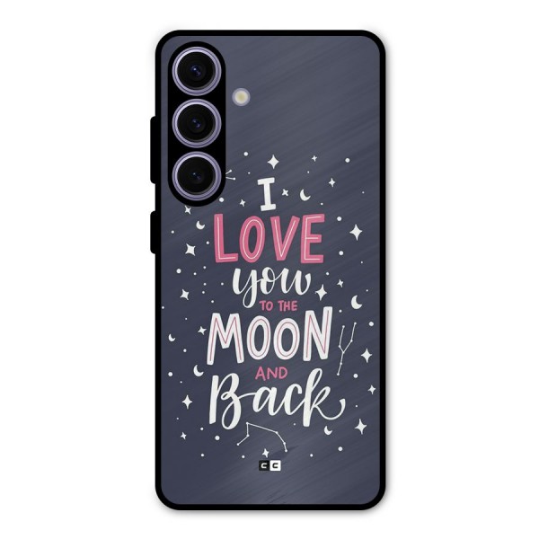 Love To The Moon Metal Back Case for Galaxy S24