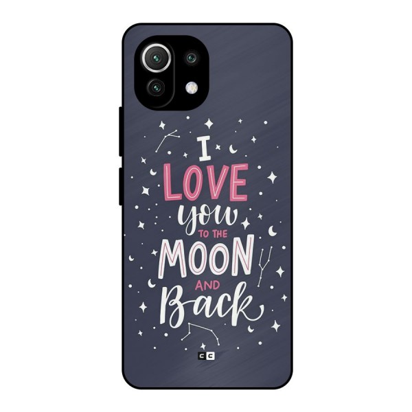 Love To The Moon Metal Back Case for Mi 11 Lite