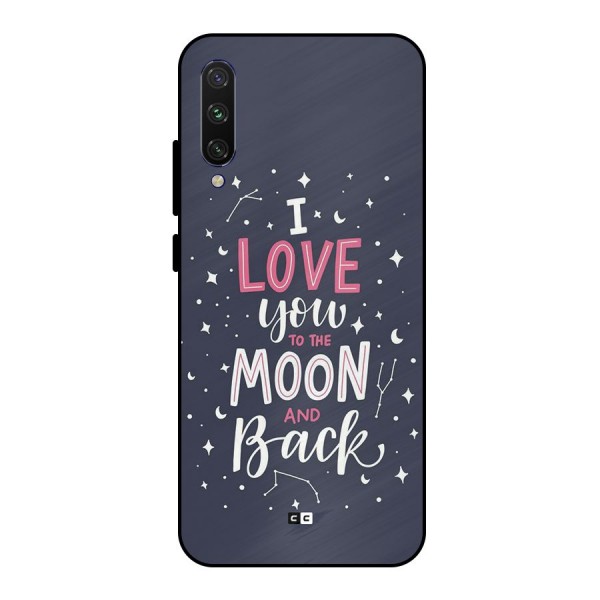 Love To The Moon Metal Back Case for Mi A3