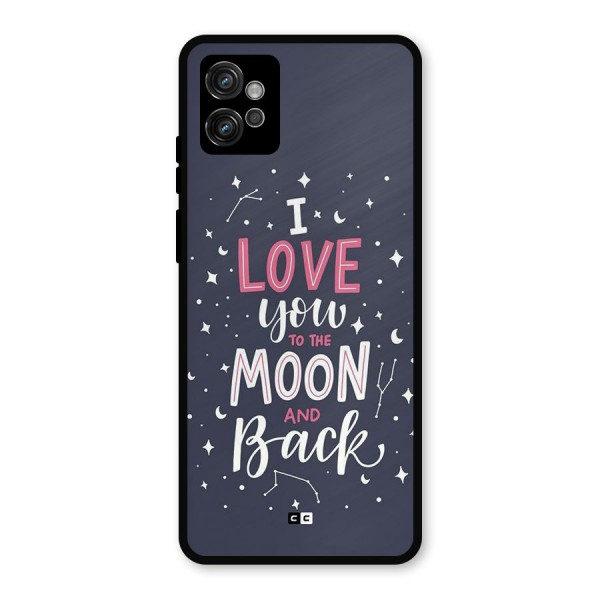 Love To The Moon Metal Back Case for Moto G32