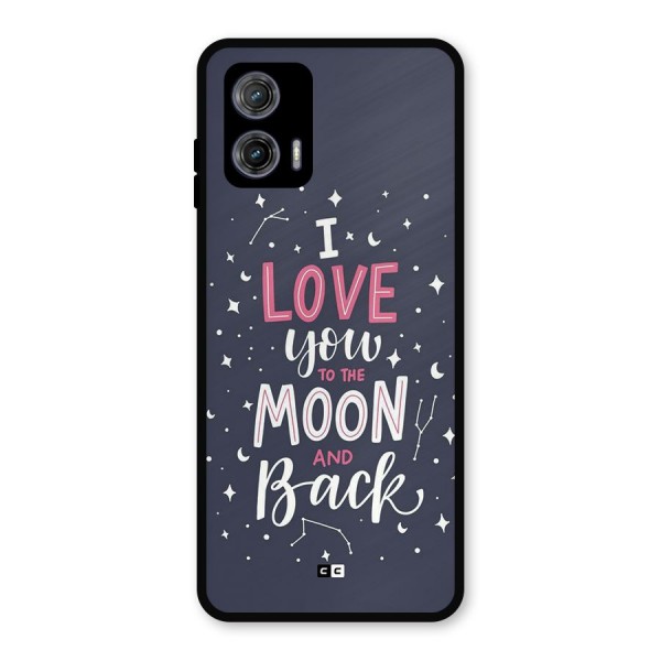 Love To The Moon Metal Back Case for Moto G73