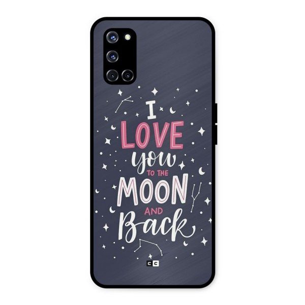 Love To The Moon Metal Back Case for Oppo A52