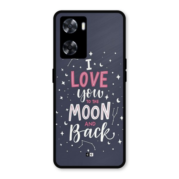 Love To The Moon Metal Back Case for Oppo A77