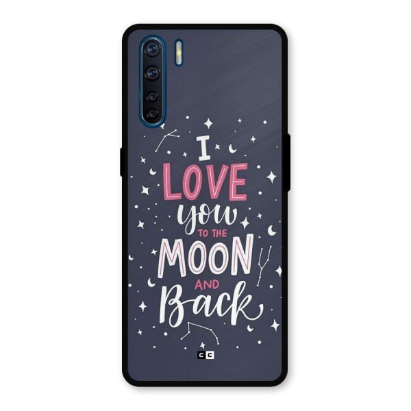 Love To The Moon Metal Back Case for Oppo F15