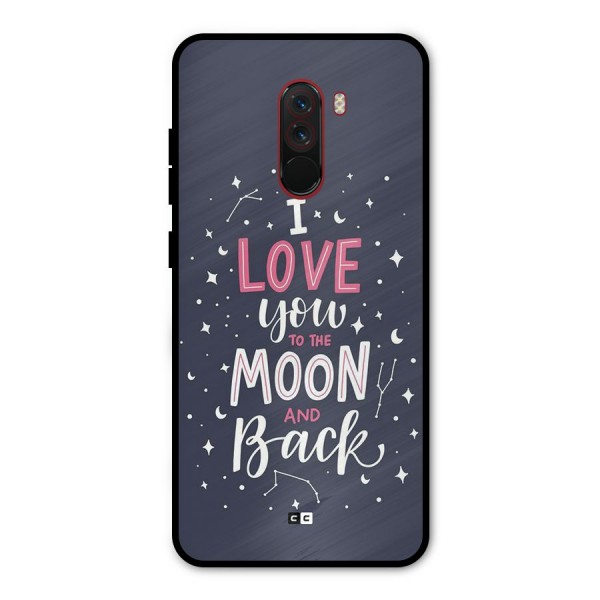 Love To The Moon Metal Back Case for Poco F1