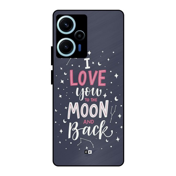 Love To The Moon Metal Back Case for Poco F5