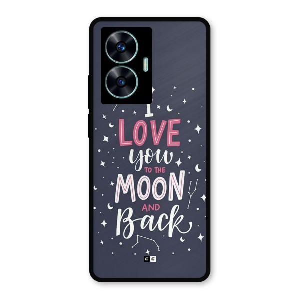 Love To The Moon Metal Back Case for Realme C55