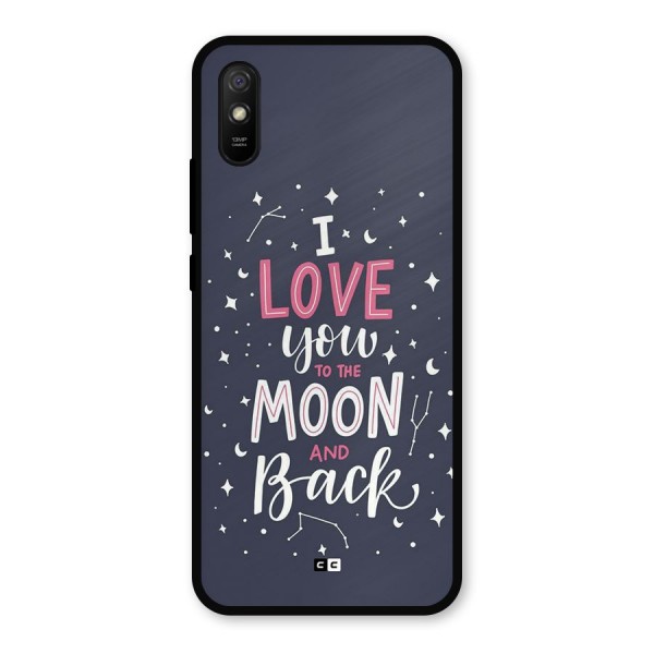 Love To The Moon Metal Back Case for Redmi 9i