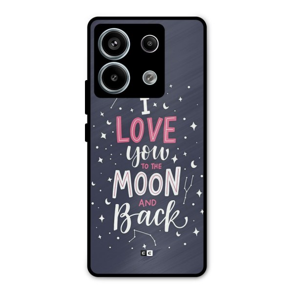 Love To The Moon Metal Back Case for Redmi Note 13 Pro 5G