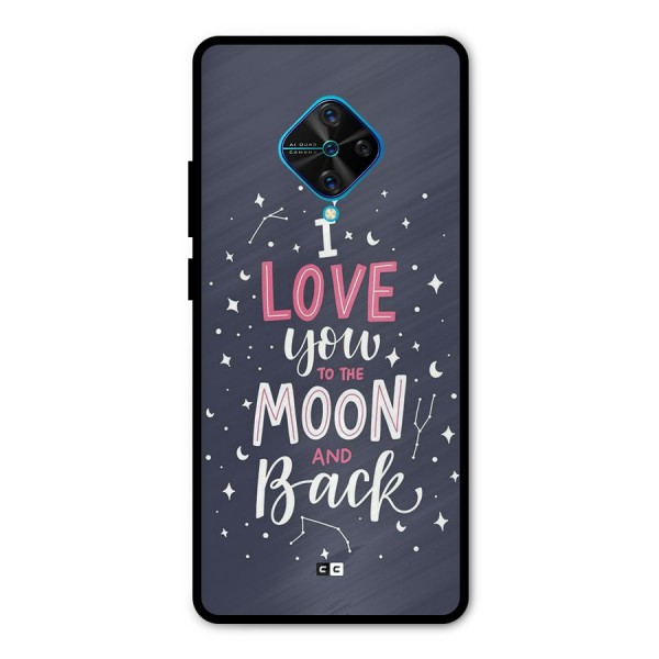 Love To The Moon Metal Back Case for Vivo S1 Pro