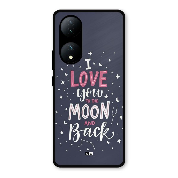 Love To The Moon Metal Back Case for Vivo T2