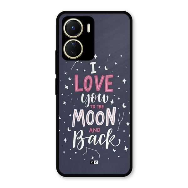 Love To The Moon Metal Back Case for Vivo T2x