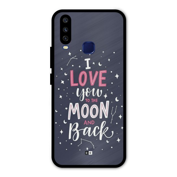 Love To The Moon Metal Back Case for Vivo U10