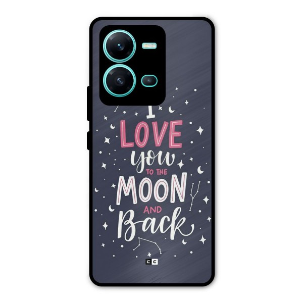 Love To The Moon Metal Back Case for Vivo V25