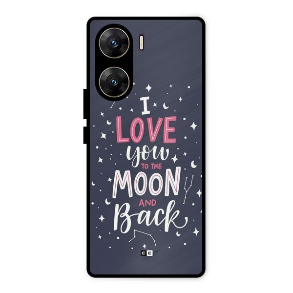 Love To The Moon Metal Back Case for Vivo V29e