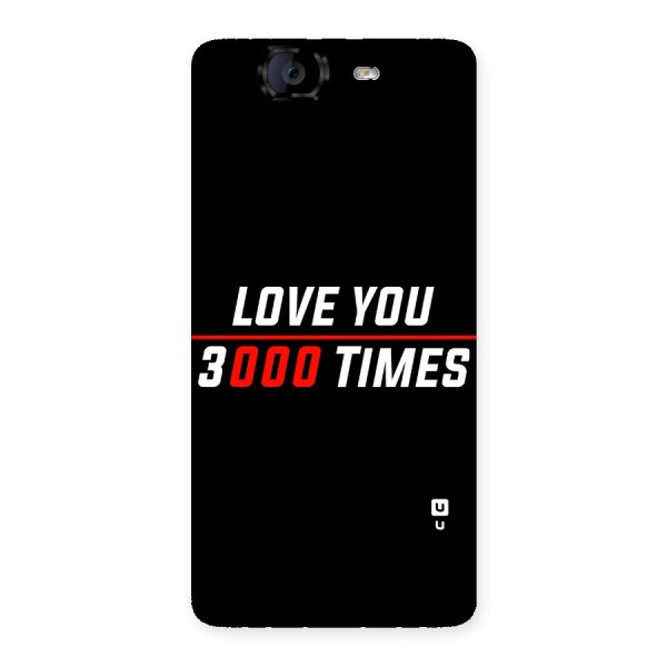 Love You 3000 Times Back Case for Canvas Knight A350