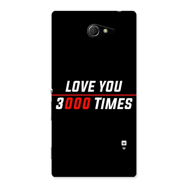 Love You 3000 Times Back Case for Sony Xperia M2