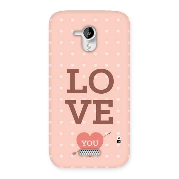 Love You Hearts Back Case for Canvas HD A116