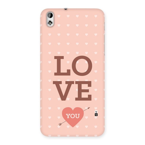 Love You Hearts Back Case for Desire 816