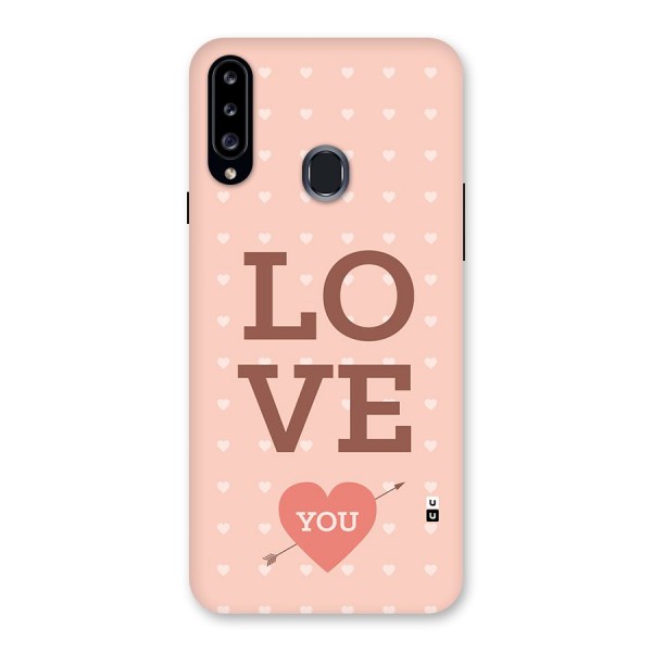 Love You Hearts Back Case for Galaxy A20s