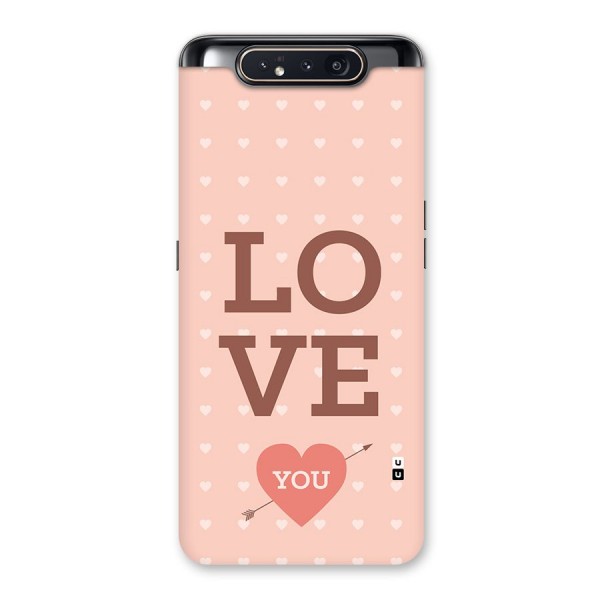 Love You Hearts Back Case for Galaxy A80