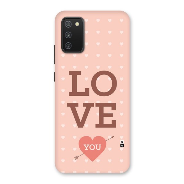 Love You Hearts Back Case for Galaxy F02s