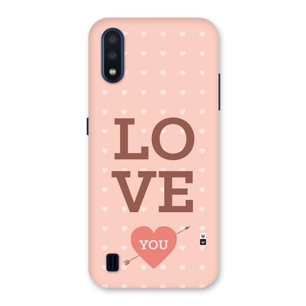 Love You Hearts Back Case for Galaxy M01