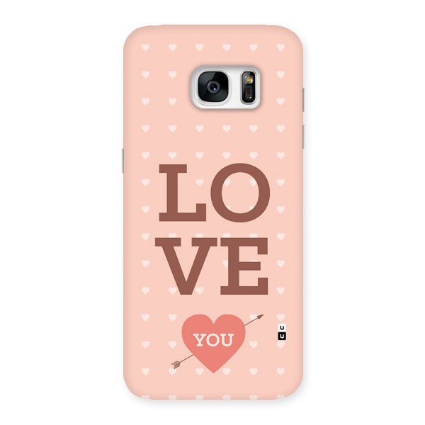 Love You Hearts Back Case for Galaxy S7 Edge