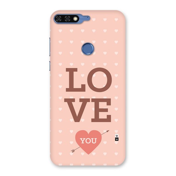 Love You Hearts Back Case for Honor 7C