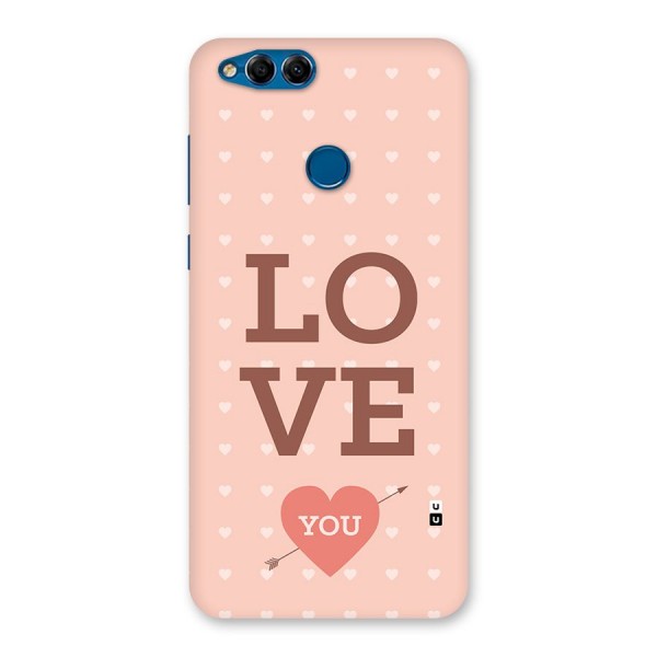 Love You Hearts Back Case for Honor 7X