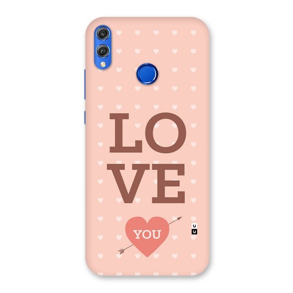 Love You Hearts Back Case for Honor 8X