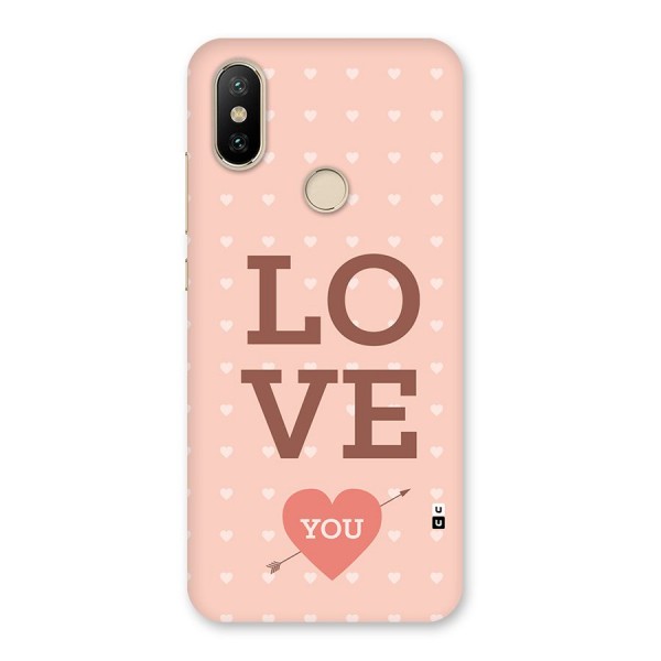 Love You Hearts Back Case for Mi A2