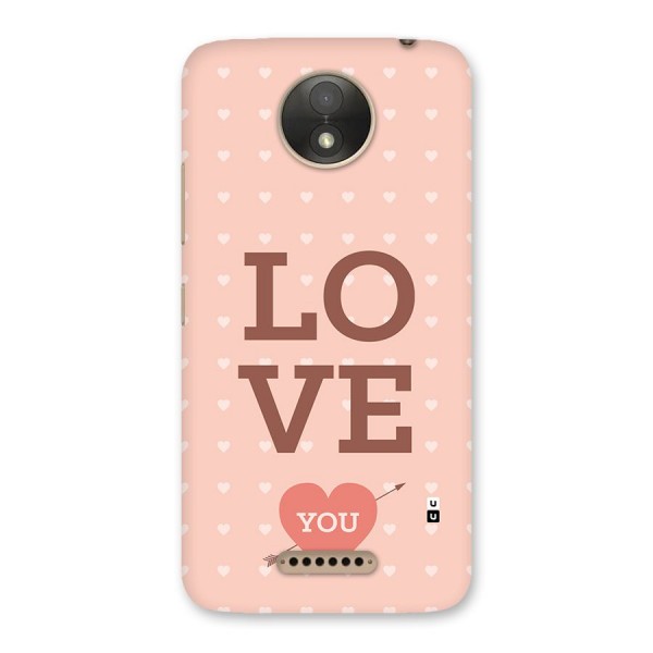 Love You Hearts Back Case for Moto C Plus