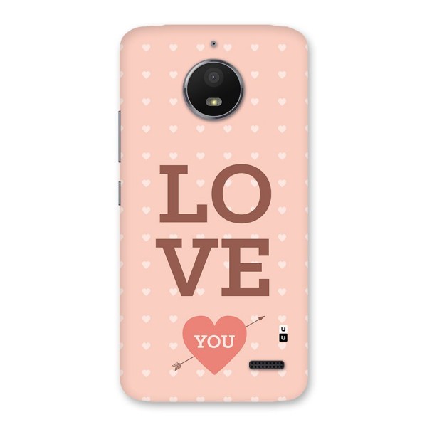 Love You Hearts Back Case for Moto E4