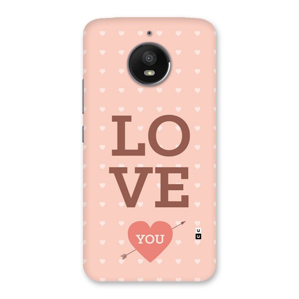 Love You Hearts Back Case for Moto E4 Plus