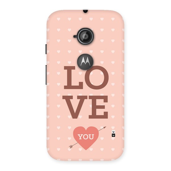 Love You Hearts Back Case for Moto E 2nd Gen