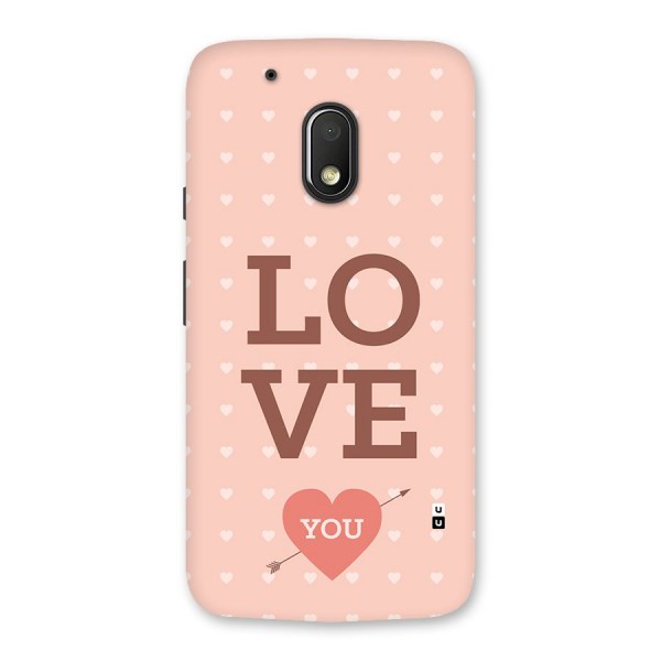 Love You Hearts Back Case for Moto G4 Play