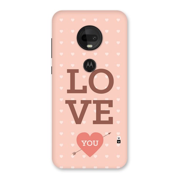 Love You Hearts Back Case for Moto G7