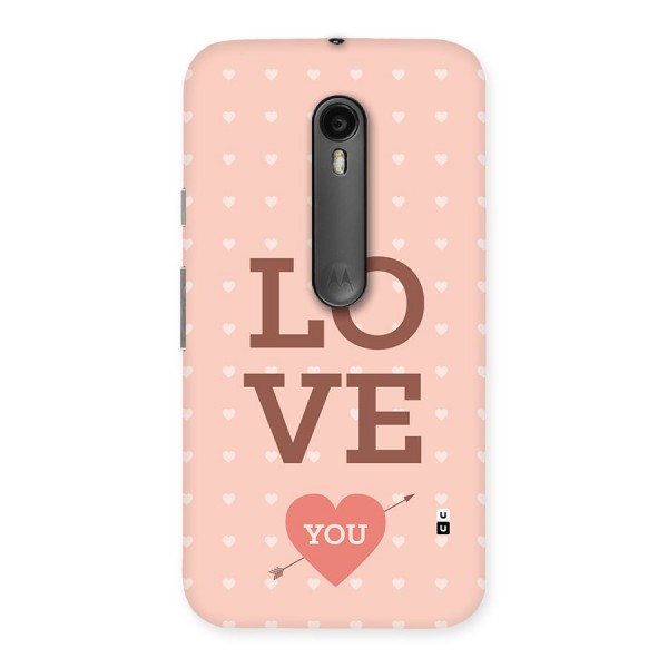 Love You Hearts Back Case for Moto G Turbo