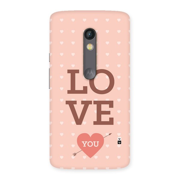 Love You Hearts Back Case for Moto X Play