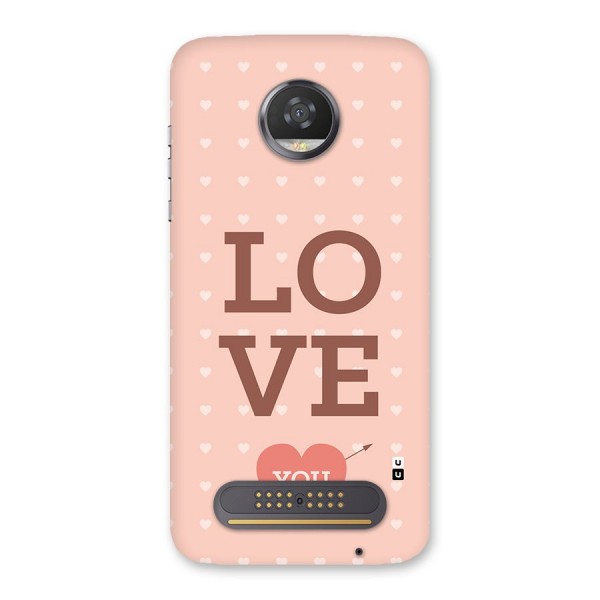 Love You Hearts Back Case for Moto Z2 Play