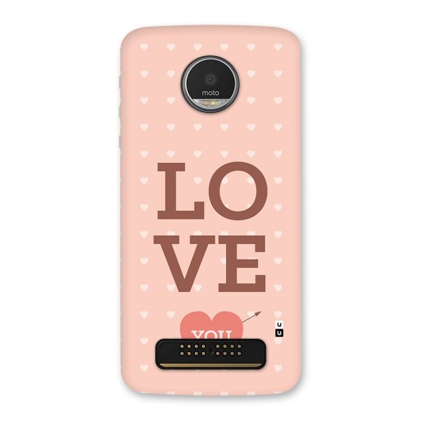 Love You Hearts Back Case for Moto Z Play