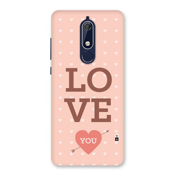 Love You Hearts Back Case for Nokia 5.1