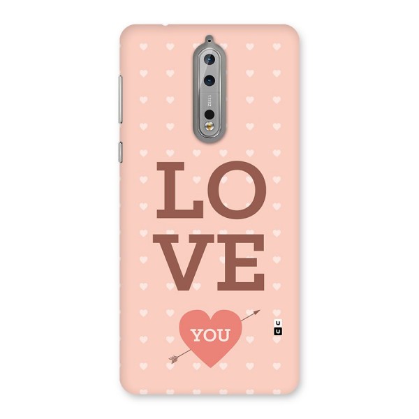 Love You Hearts Back Case for Nokia 8