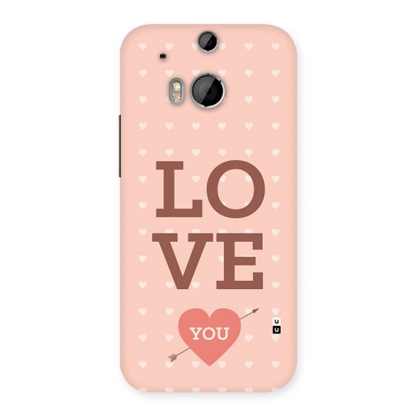 Love You Hearts Back Case for One M8