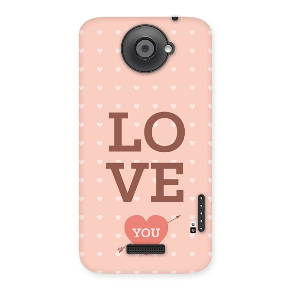 Love You Hearts Back Case for One X