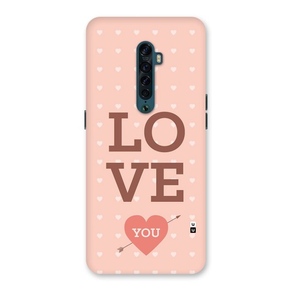 Love You Hearts Back Case for Oppo Reno2